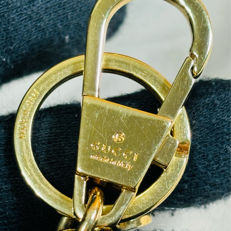 💧吊飾首選 Gucci 古馳 雙G滿鑽 水滴眼鑰匙圈/吊飾-7