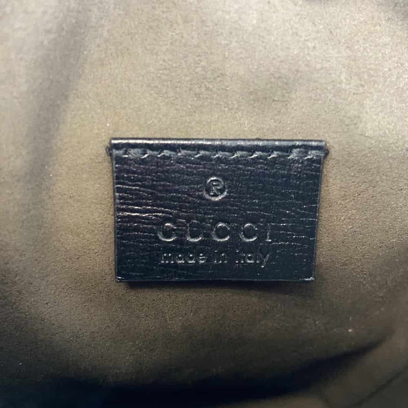 GUCCI 672952 Interlocking G 皮標LOGO老花款兩用斜背包.黑-10