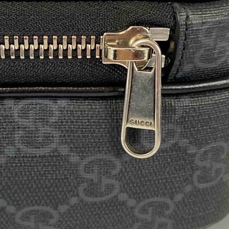 GUCCI 672952 Interlocking G 皮標LOGO老花款兩用斜背包.黑-11