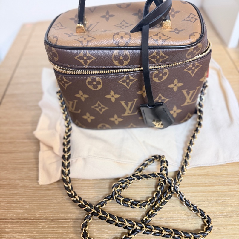 Lv 經典拼色化妝包(鎖頭未拆封未使用過)-4