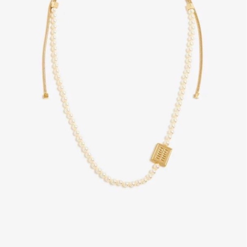 全新外拆封｜miumiu金屬&珍珠項鍊-3