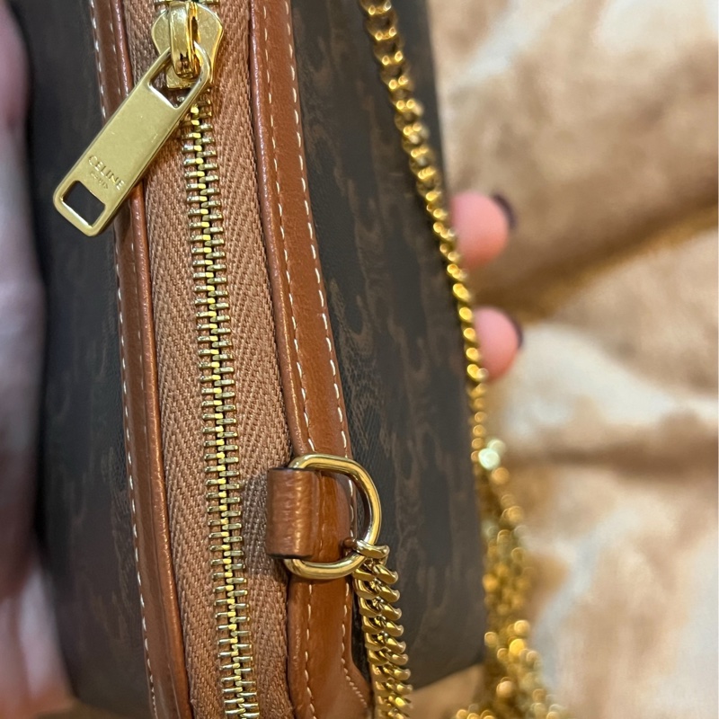 CELINE Triomphe 老花貝殼包-8