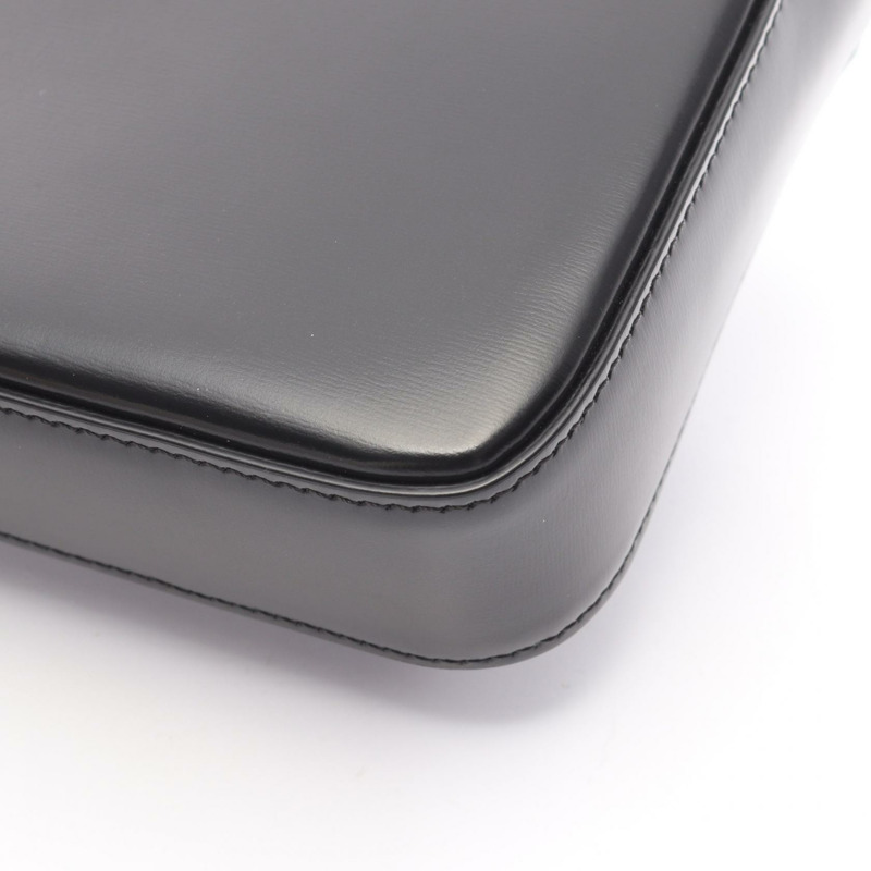 CELINE Claude Triomphe 鏈條單肩背包,黑色皮革,二手女款-6