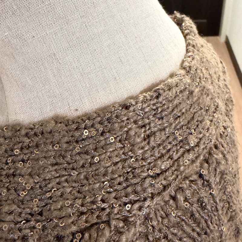 全新✨Brunello cucinelli✨咖啡色亮片針織衫 櫃上應該十幾萬-7