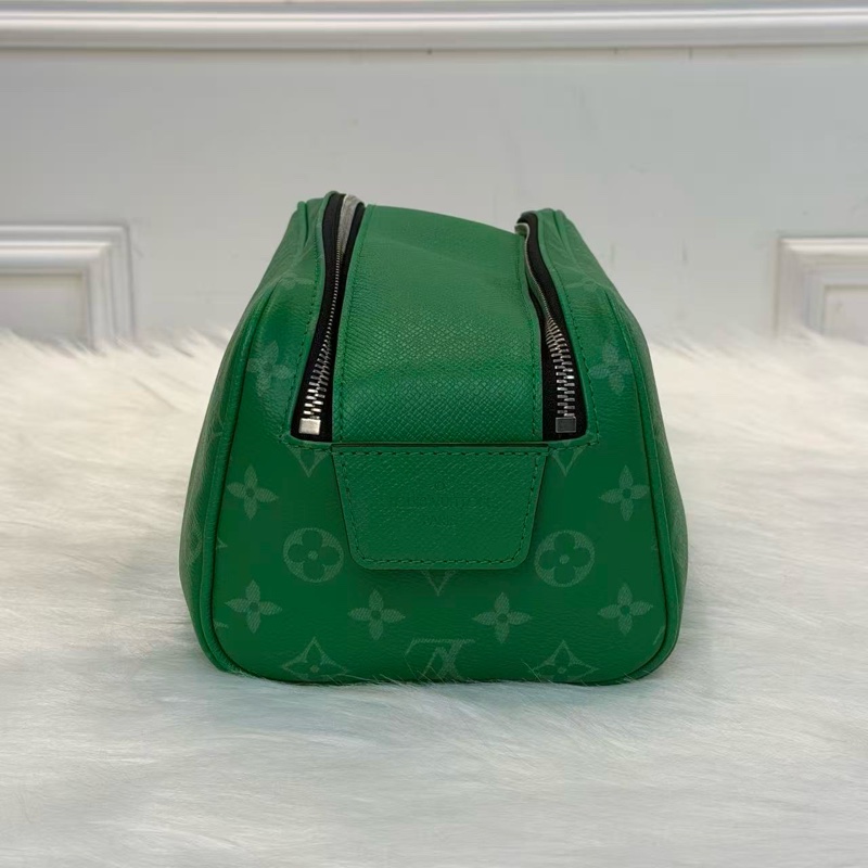 LOUIS VUITTON Dopp Kit 老花滿印拉鍊開合 帆布拼皮革 收納包洗漱包 男款-2
