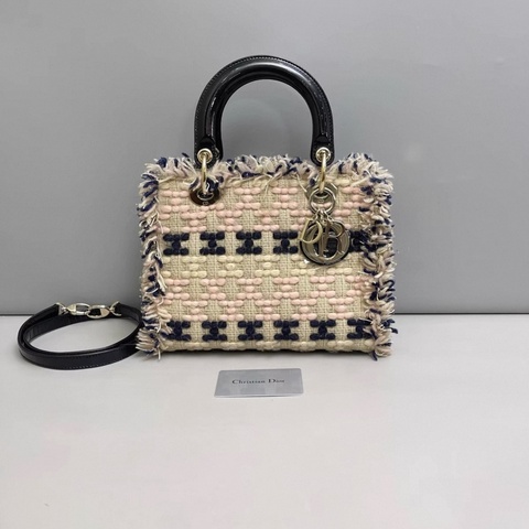 Dior迪奧 限量毛呢編織戴妃包