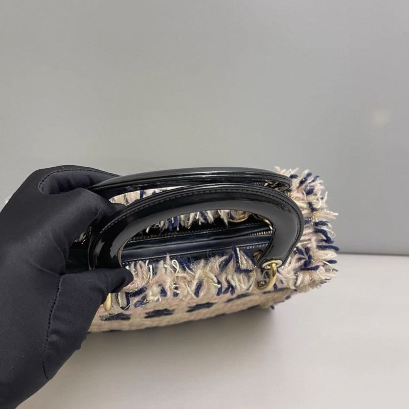 Dior迪奧 限量毛呢編織戴妃包-4