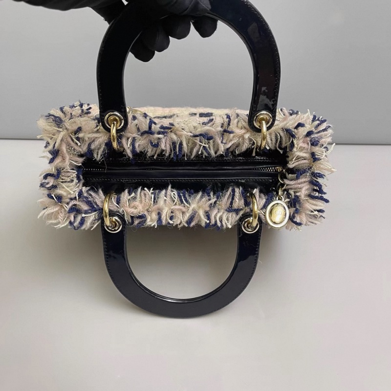 Dior迪奧 限量毛呢編織戴妃包-5