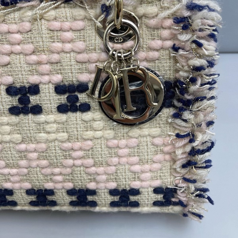 Dior迪奧 限量毛呢編織戴妃包-6