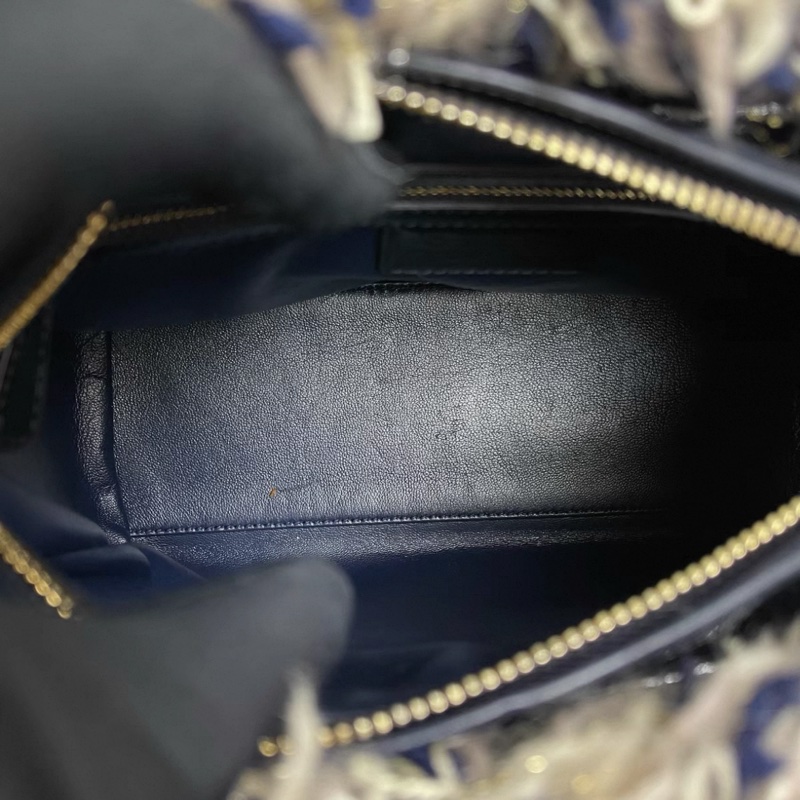 Dior迪奧 限量毛呢編織戴妃包-7