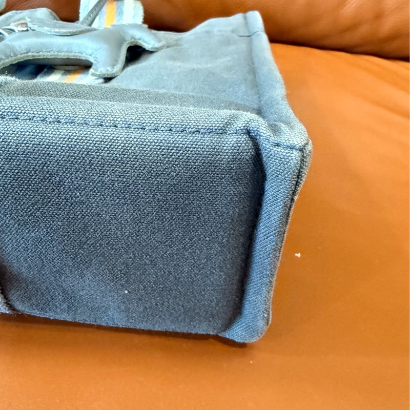 真品 愛馬仕 Hermès 托特包 Foul Tou PM 灰色帶橘白條紋 日本東京銀座限定-18