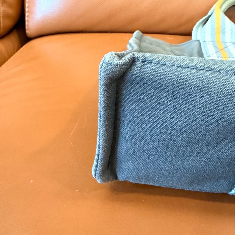 真品 愛馬仕 Hermès 托特包 Foul Tou PM 灰色帶橘白條紋 日本東京銀座限定-19