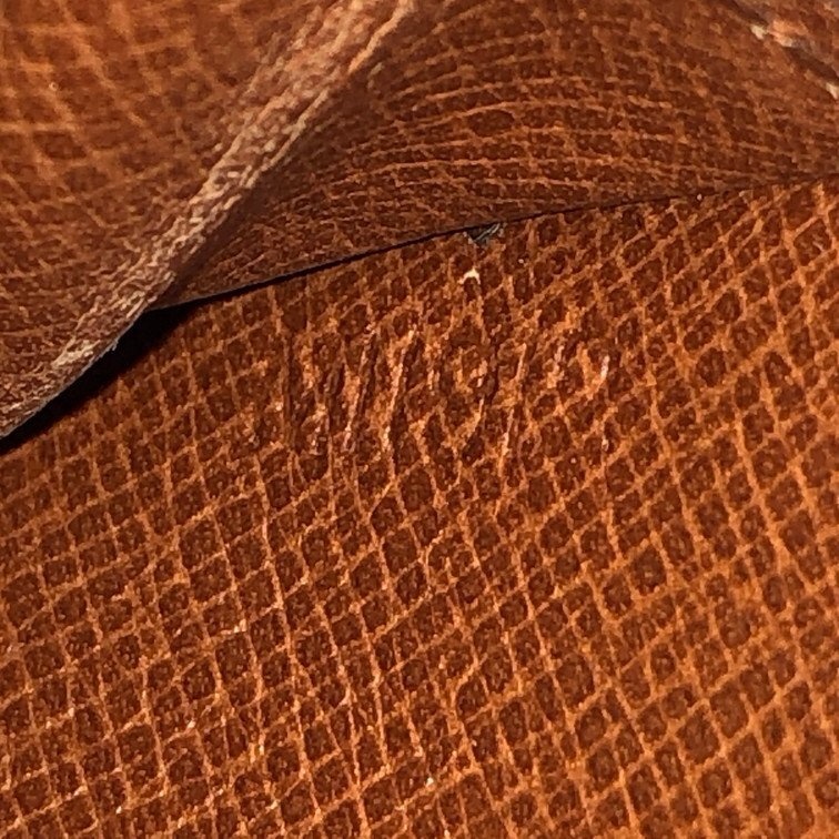 真品 LV路易威登 Monogram Porte En 3 Carte M61818 原花經典長夾 十萬包 支票包 財神包-3