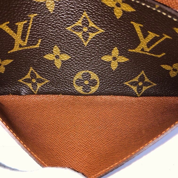 真品 LV路易威登 Monogram Porte En 3 Carte M61818 原花經典長夾 十萬包 支票包 財神包-5