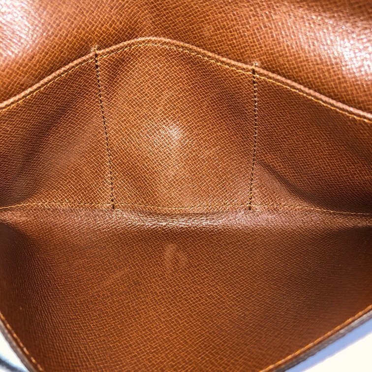 真品 LV路易威登 Monogram Porte En 3 Carte M61818 原花經典長夾 十萬包 支票包 財神包-11