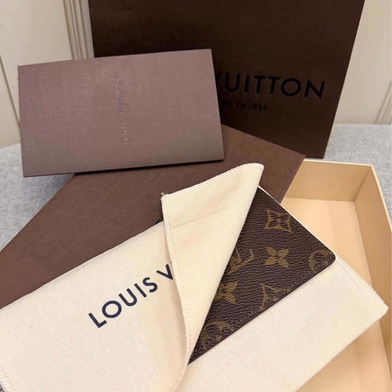 出清特價｜真品 LV路易威登 Monogram Porte En 3 Carte 原花經典長夾 手機包 十萬包 支票包 財神包-8