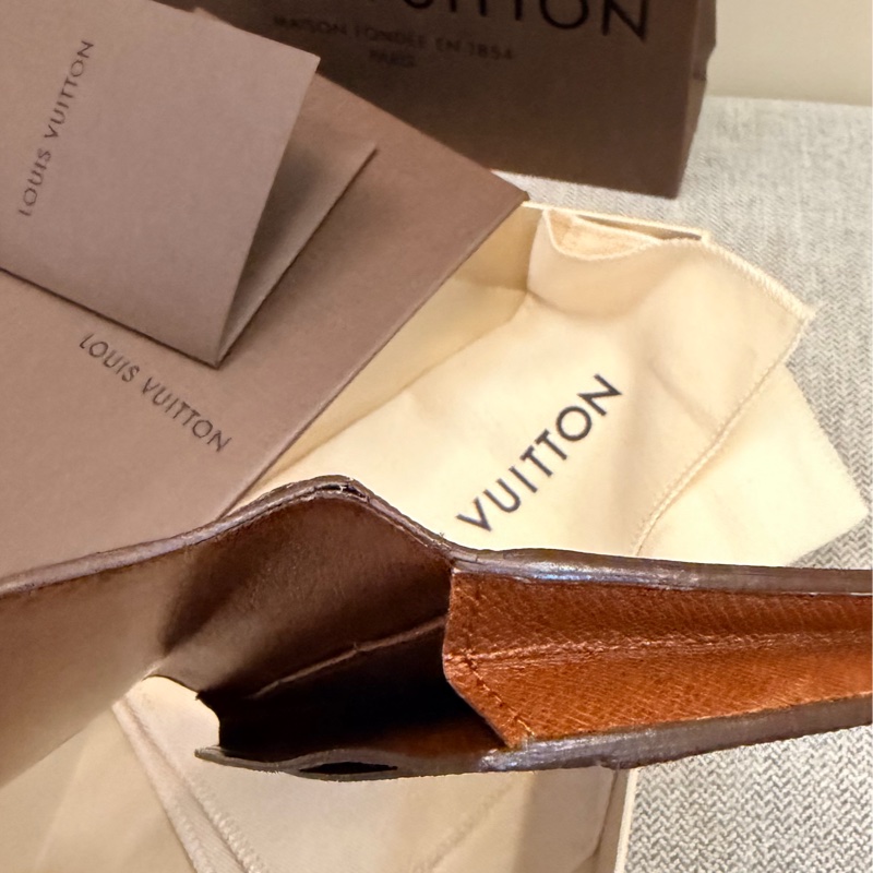 出清特價｜真品 LV路易威登 Monogram Porte En 3 Carte 原花經典長夾 手機包 十萬包 支票包 財神包-27