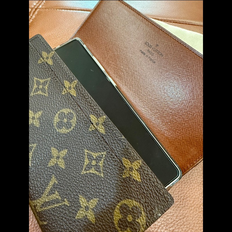 收藏級|極新真品 LV路易威登 Monogram Porte En 3 Carte 原花經典長夾 手機包 十萬包 支票包 財神包-26