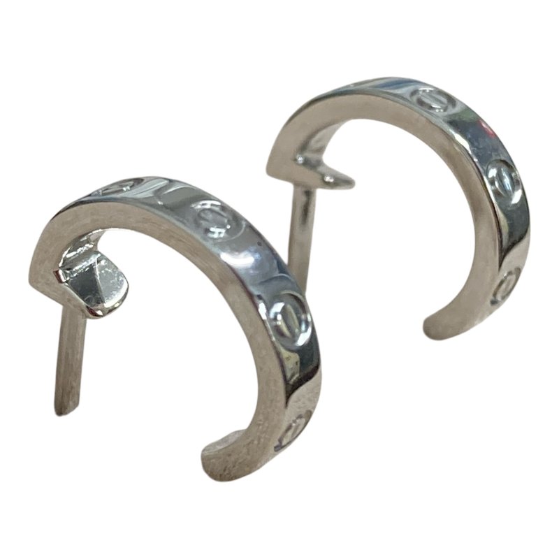 CARTIER 卡地亞 LOVE圓耳環 B8028900 18K白金-1