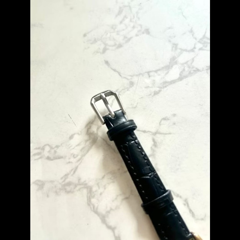 【LA LUNE】絕版古董錶 Celine黑金六角形手錶 皮革帶 二手男女裝腕錶 中古錶-6