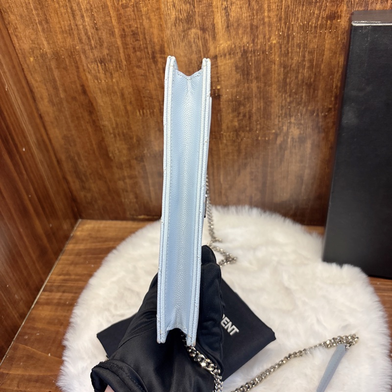 Saint Laurent 藍色鏈條錢包-2
