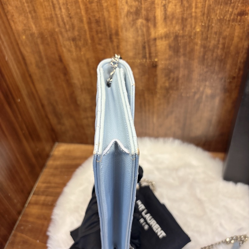 Saint Laurent 藍色鏈條錢包-3