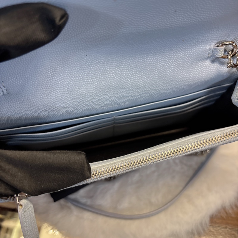 Saint Laurent 藍色鏈條錢包-6