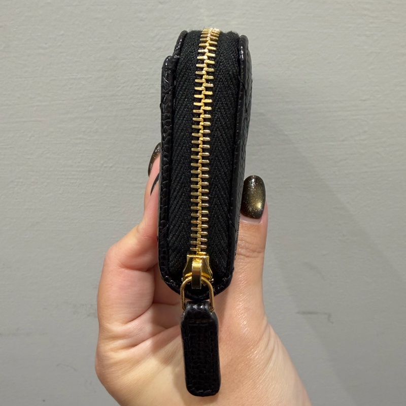 🌟稀有🌟Chanel 黑荔枝皮金釦ㄇ拉零錢包AP0216-2