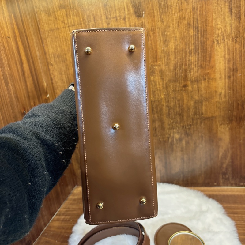 Gucci 古馳棕色手提包-2