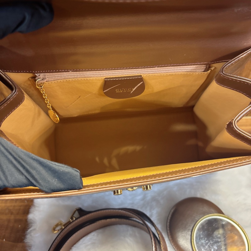 Gucci 古馳棕色手提包-5