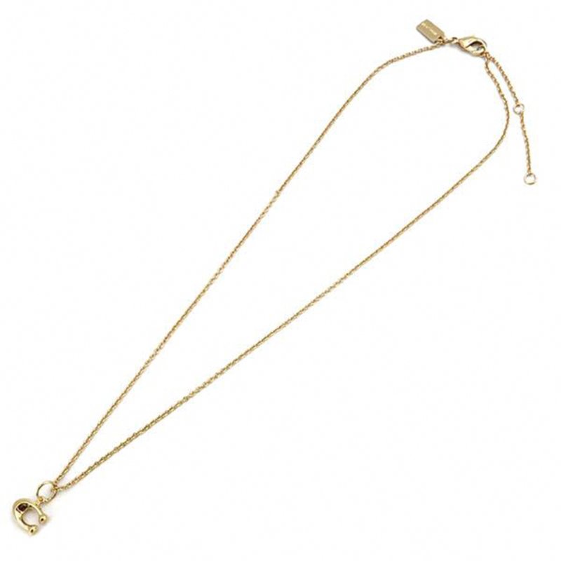 【COACH】C logo造型項鍊-金色-1