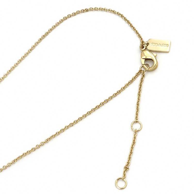 【COACH】C logo造型項鍊-金色-2