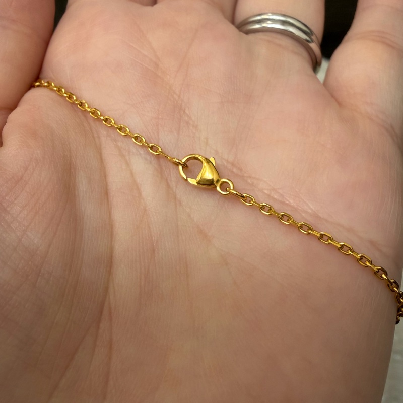 Hermes 奶茶色琺瑯金釦Mini POP H項鍊-5