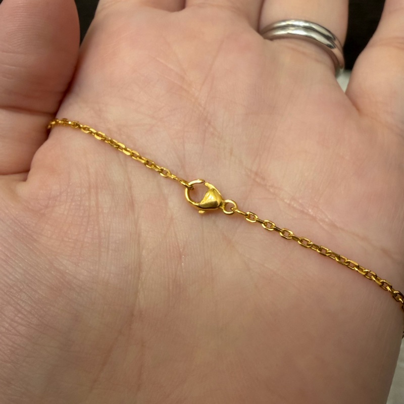 Hermes 奶茶色琺瑯金釦Mini POP H項鍊-6