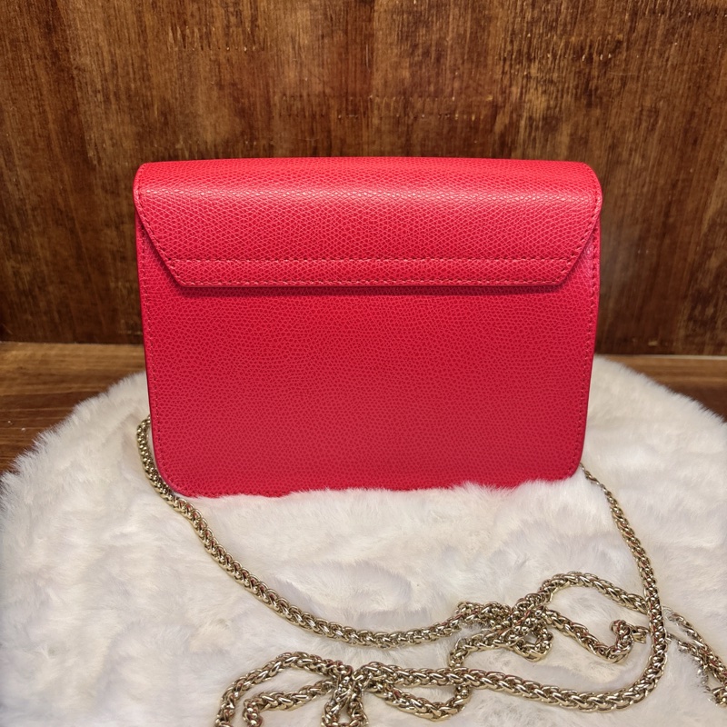 Furla 紅色斜挎包-2