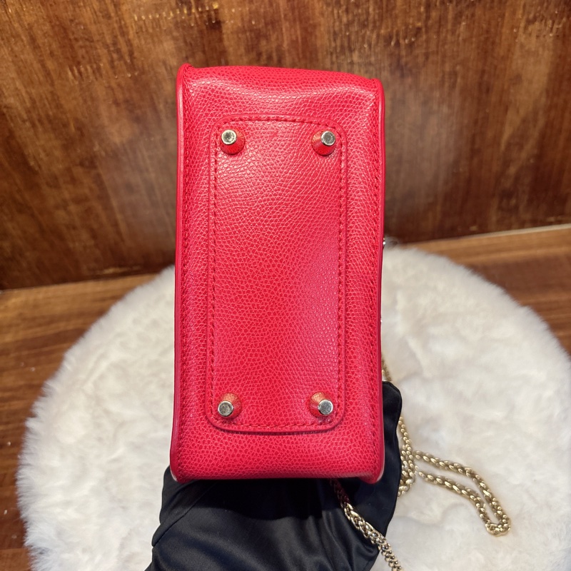 Furla 紅色斜挎包-3