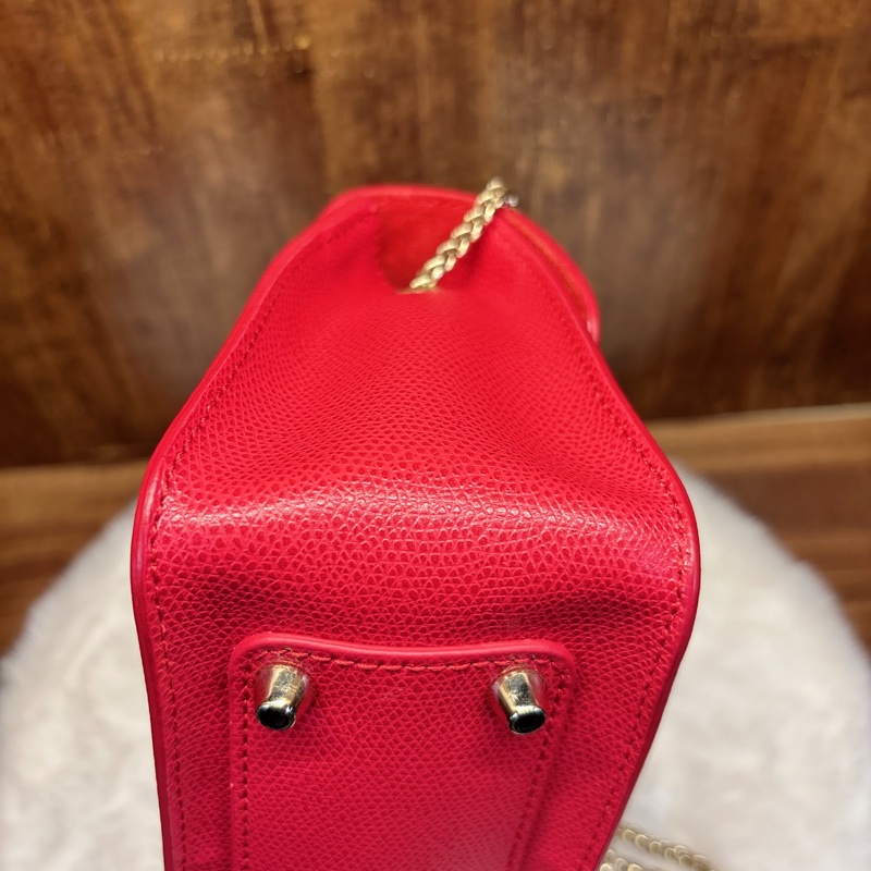 Furla 紅色斜挎包-4