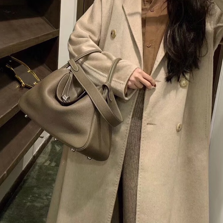 Hermes愛馬仕大象灰TC皮銀釦lindy30-1