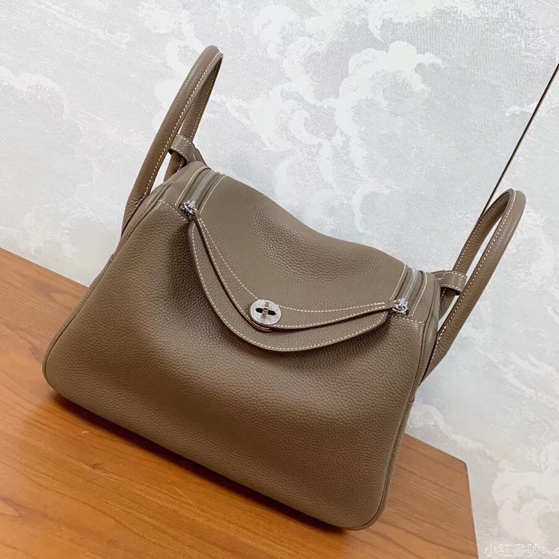 Hermes愛馬仕大象灰TC皮銀釦lindy30-2