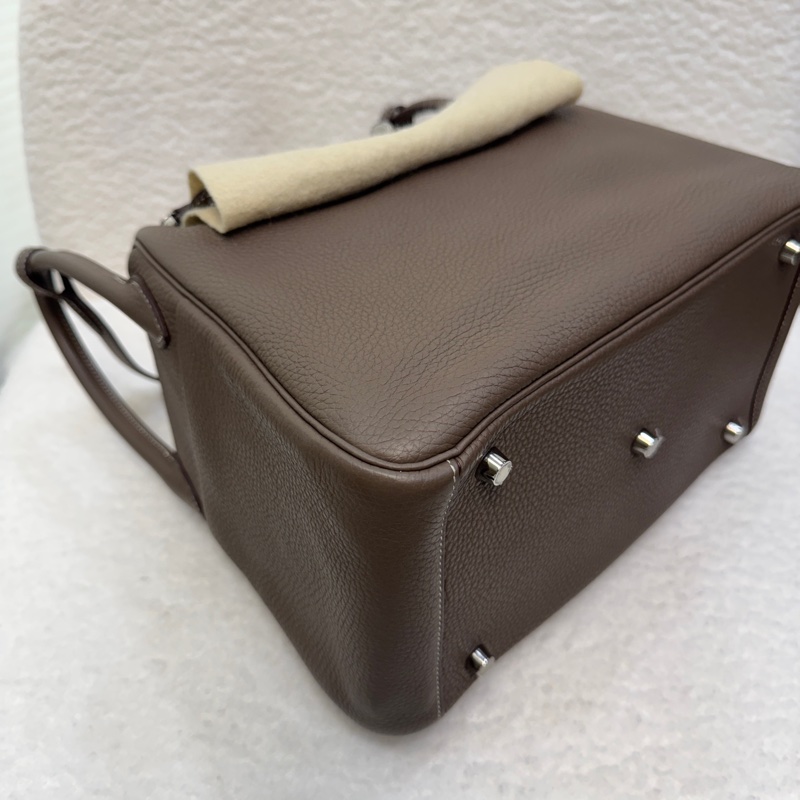 Hermes愛馬仕大象灰TC皮銀釦lindy30-10