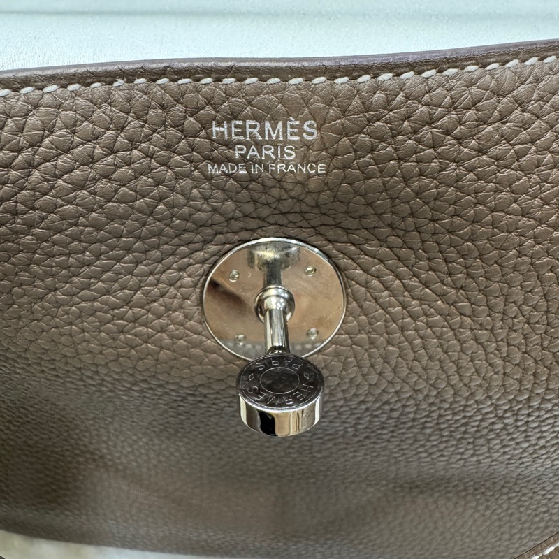 Hermes愛馬仕大象灰TC皮銀釦lindy30-16