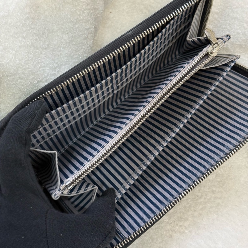 Lv Damier Graphite Trunks 旅行箱印花拉鍊長夾-8