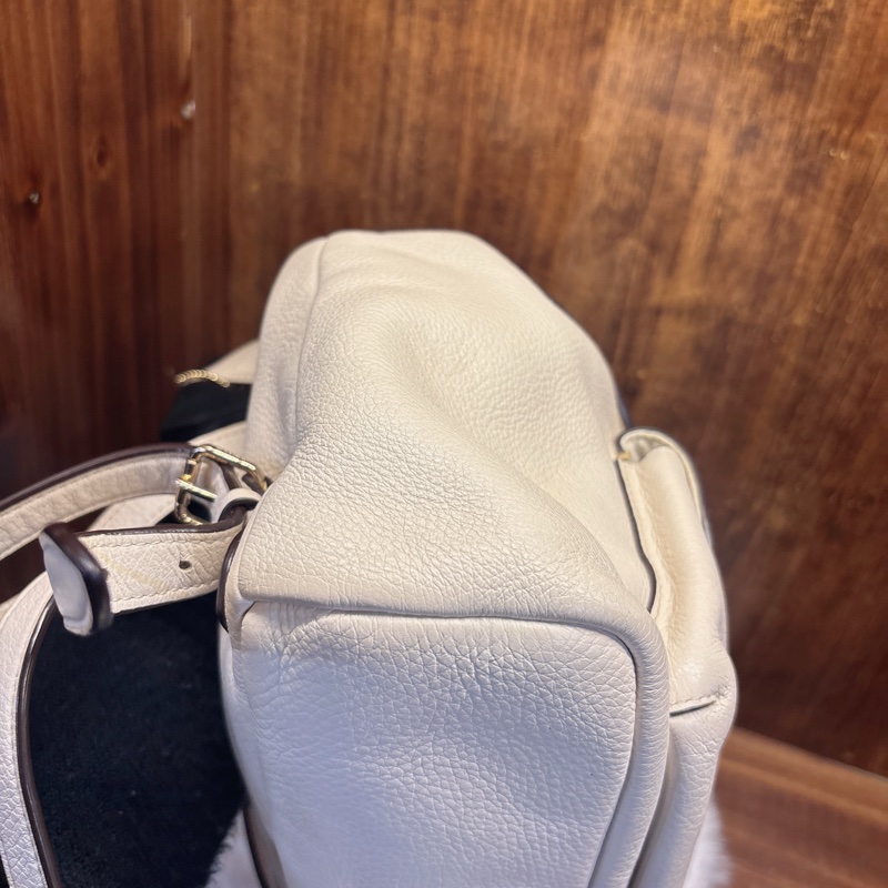 Coach 白色皮革迷你後背包-3