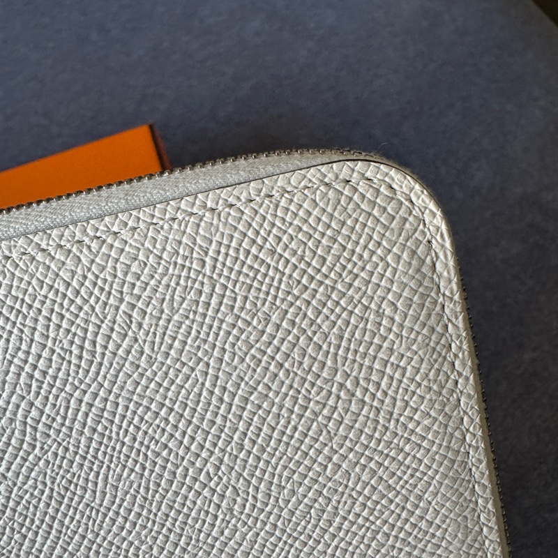 全新 Hermès Silk’In 拉鍊長夾|奶白色 Epsom|金棕白點內裡-3
