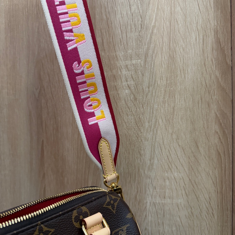 LV 原花金釦Speedy 20手提斜背波士頓包-24