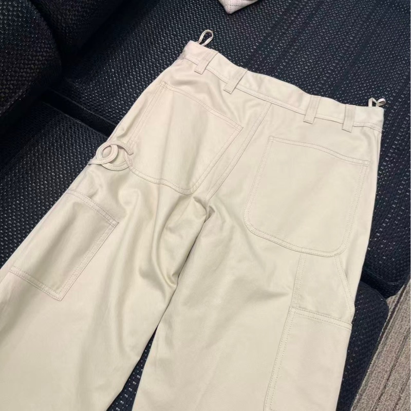 Chanel香奈兒26P米色logo牛仔褲-3