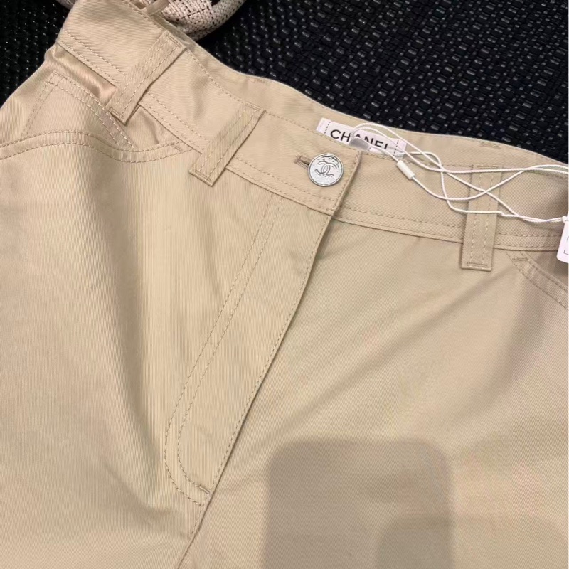 Chanel香奈兒26P米色logo牛仔褲-4