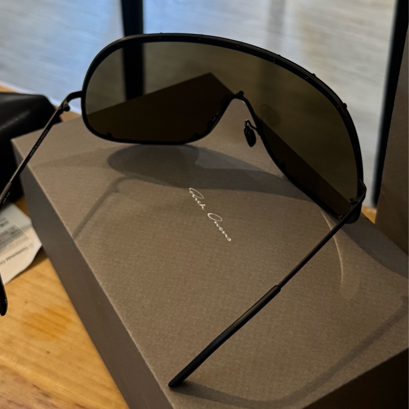 Rick Owens Black & Brown Mask Sunglasses-4