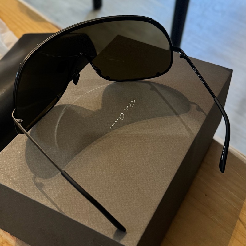 Rick Owens Black & Brown Mask Sunglasses-5