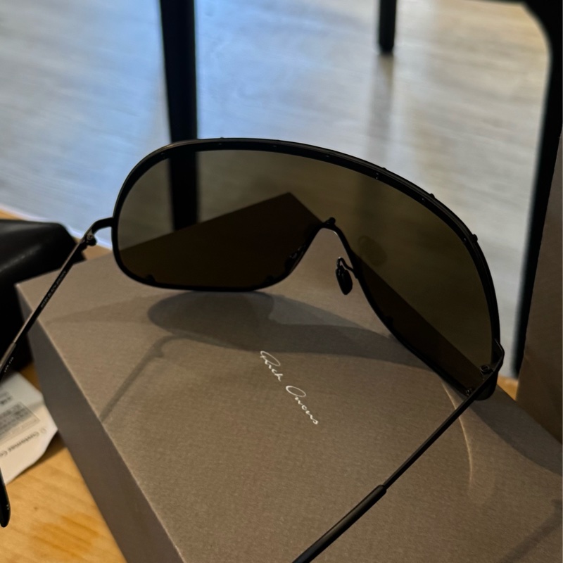 Rick Owens Black & Brown Mask Sunglasses-8